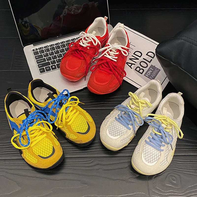 贾不假鞋子2025新款夏季潮流美式复古德训鞋百搭平底轻便透气女鞋