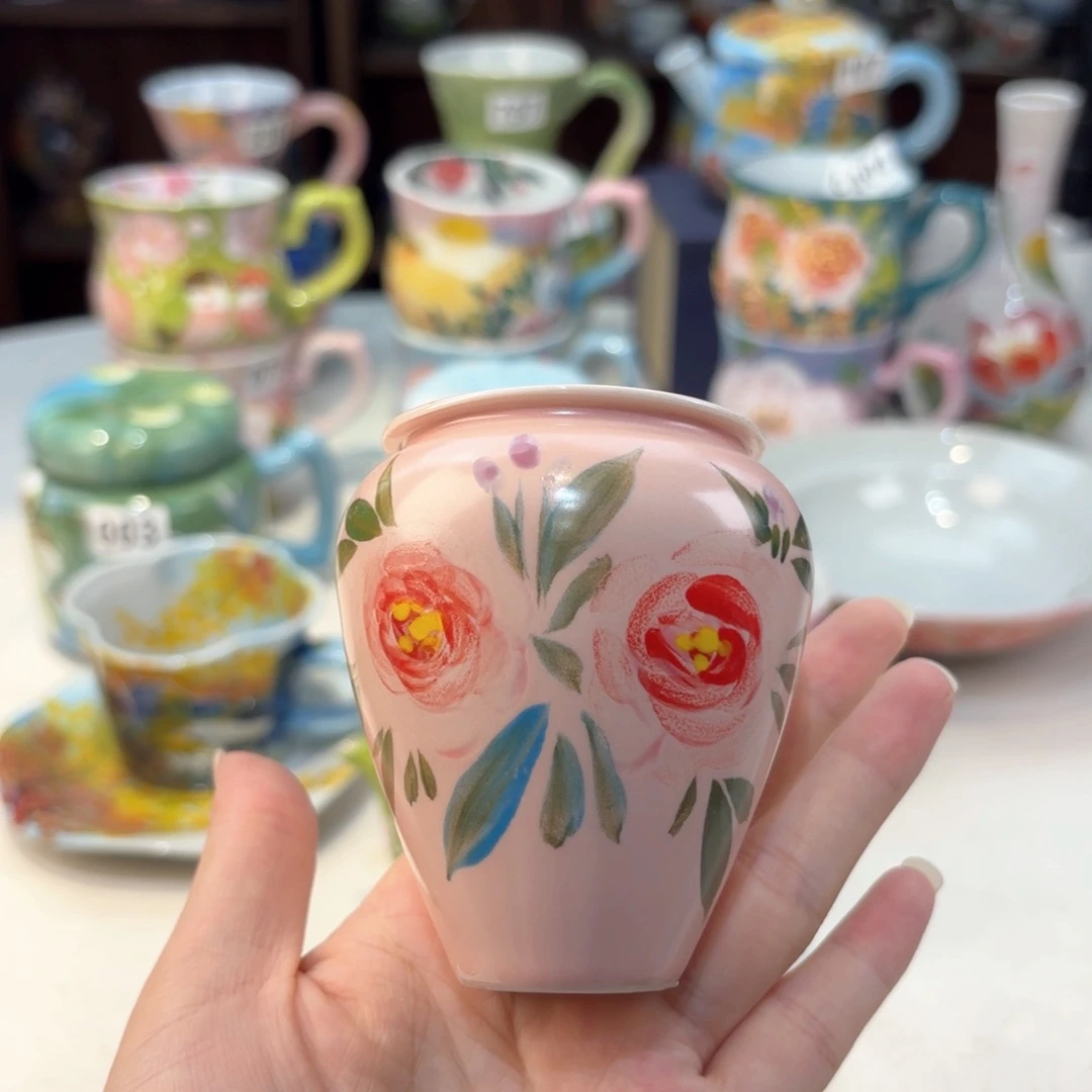 景德镇手绘高温釉下彩陶瓷茶具