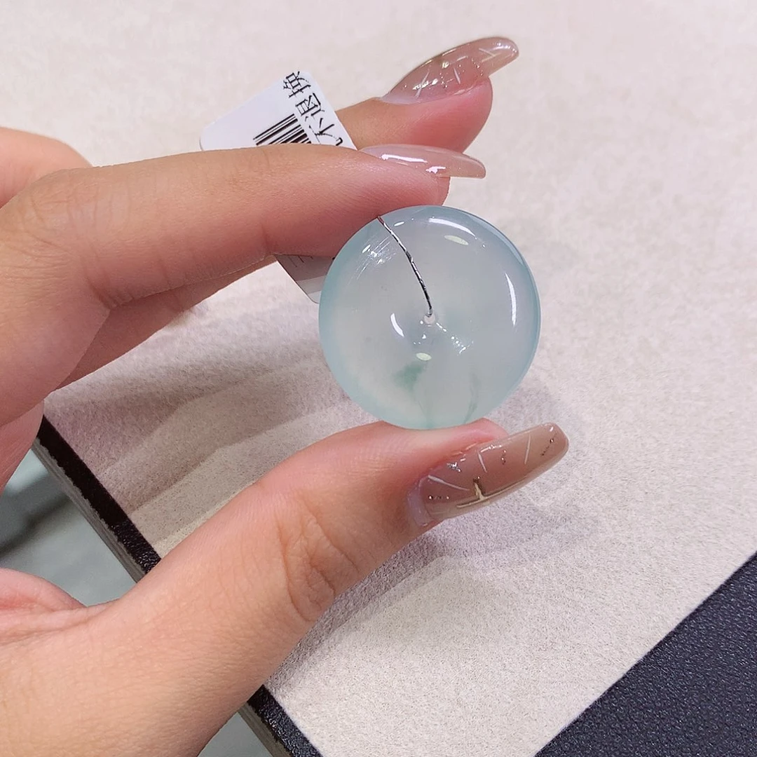 翡翠未镶嵌吊坠(不含链)24.8-6.2