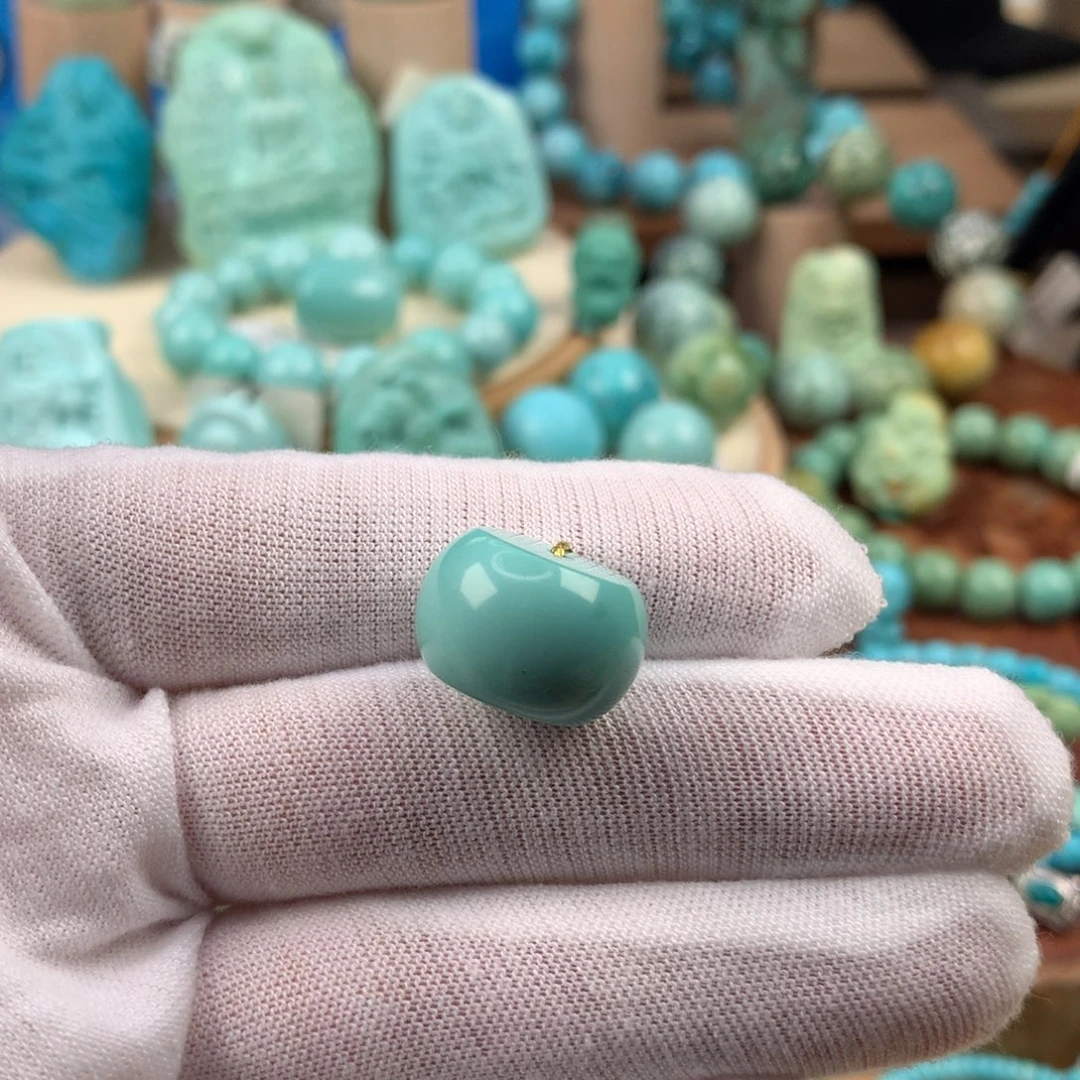 绿松石未镶嵌珠宝奇石16.8mm