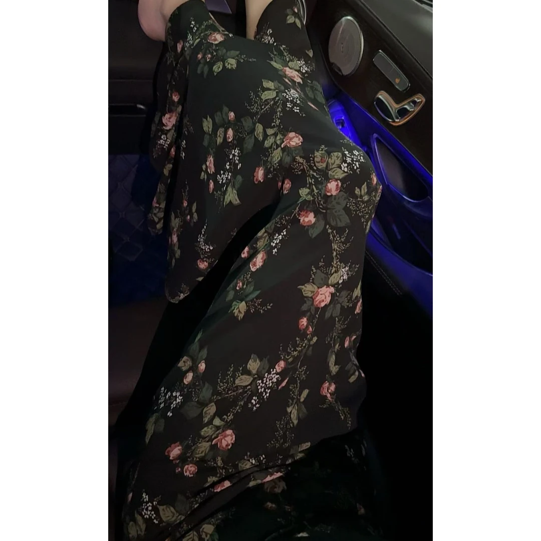 清货 烟雨江南【内里全套里布】裸感亲肤 复古气质碎花鱼尾半身裙