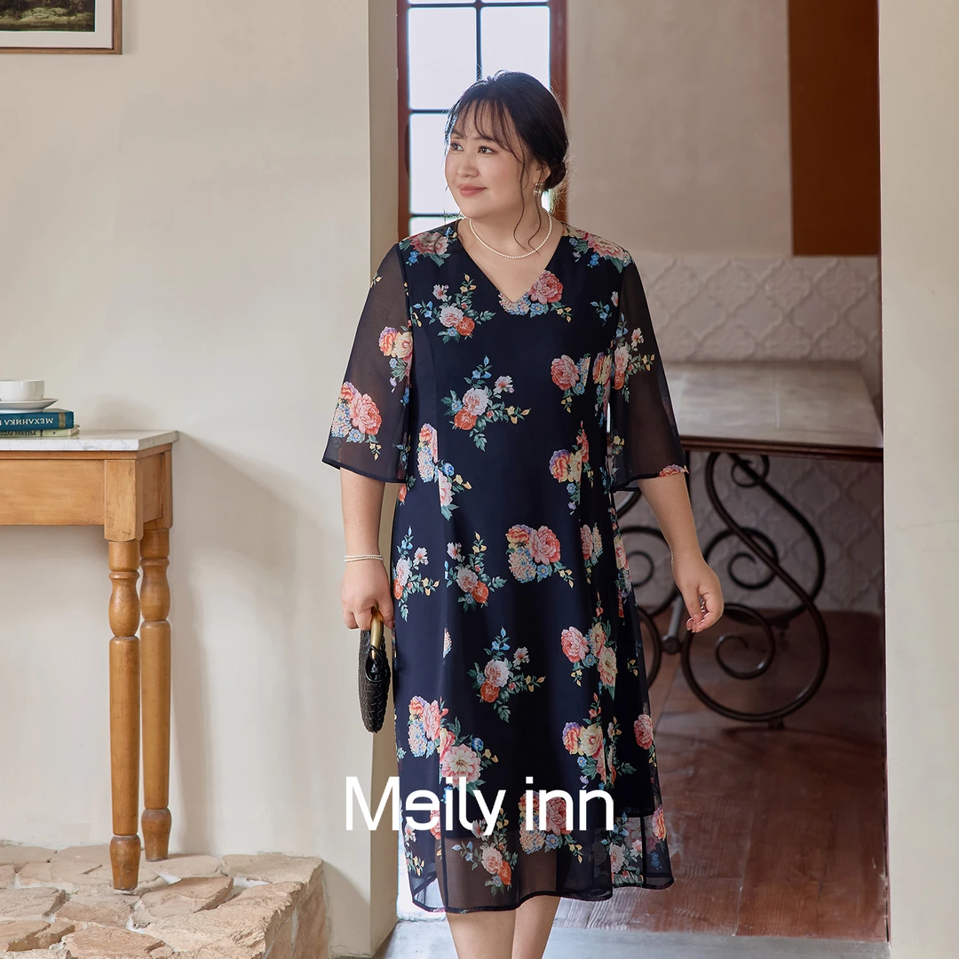 美丽客栈大码重要场合连衣裙胖妹妹轻奢高级感巨好看2025新款女装