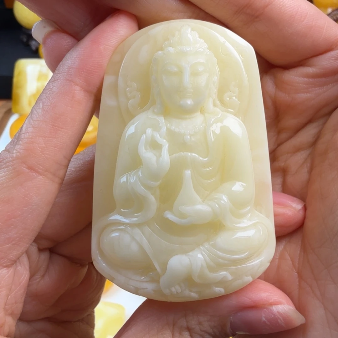 琥珀未镶嵌颈饰纯天然琥珀蜜蜡无优化