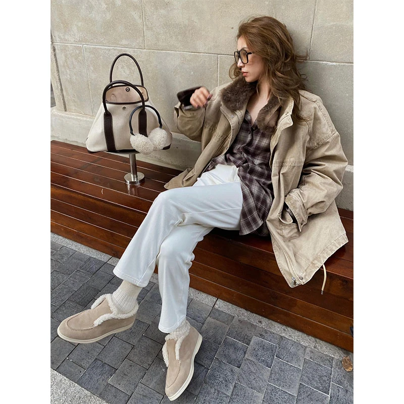 2025韩系时尚格子衬衫高级感长袖外套高腰显瘦修身直筒裤女套装