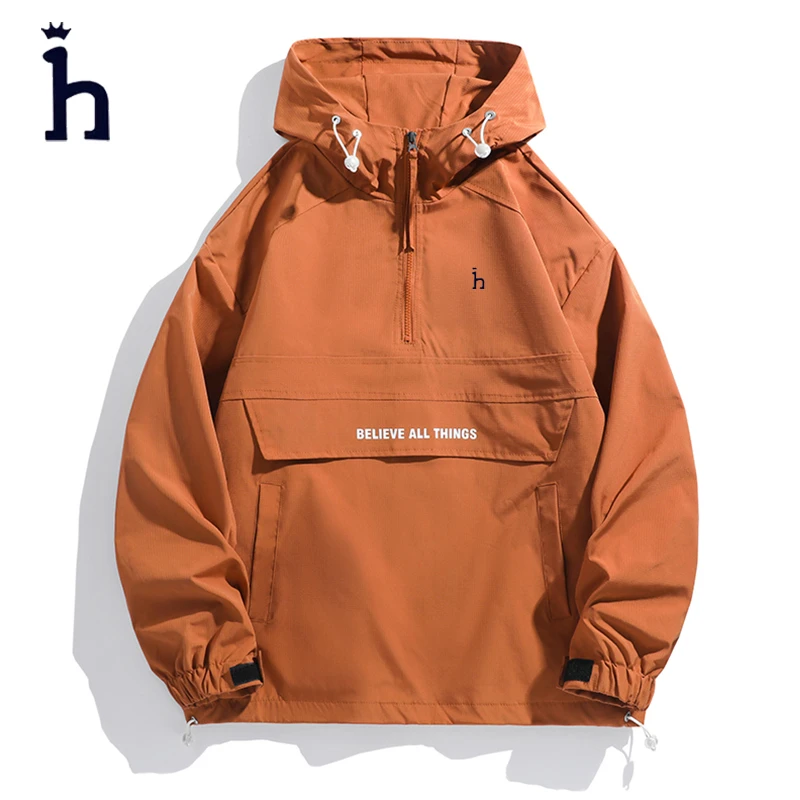 哈吉斯潮牌Hassyz刺绣新款男士外套时尚连帽男女同款休闲夹克上衣