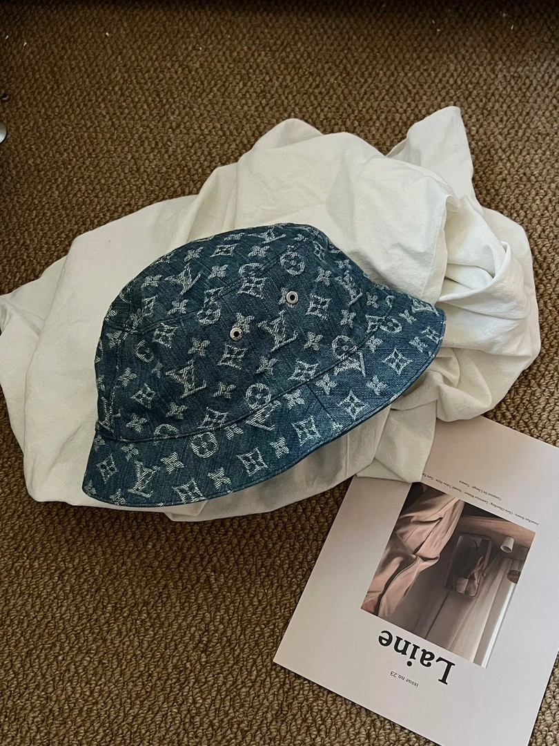 全新未使用 LouisVuitton/路易威登 lv单宁logo渔夫帽size60