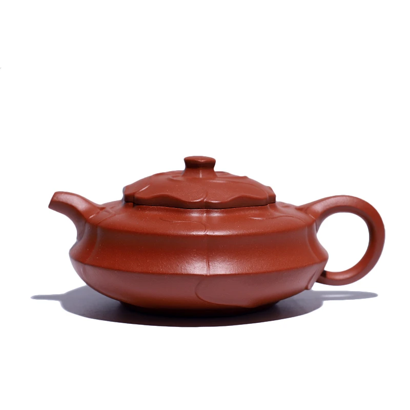 大吉羊 宜兴紫砂壶茶壶 原矿朱泥风卷葵150ml