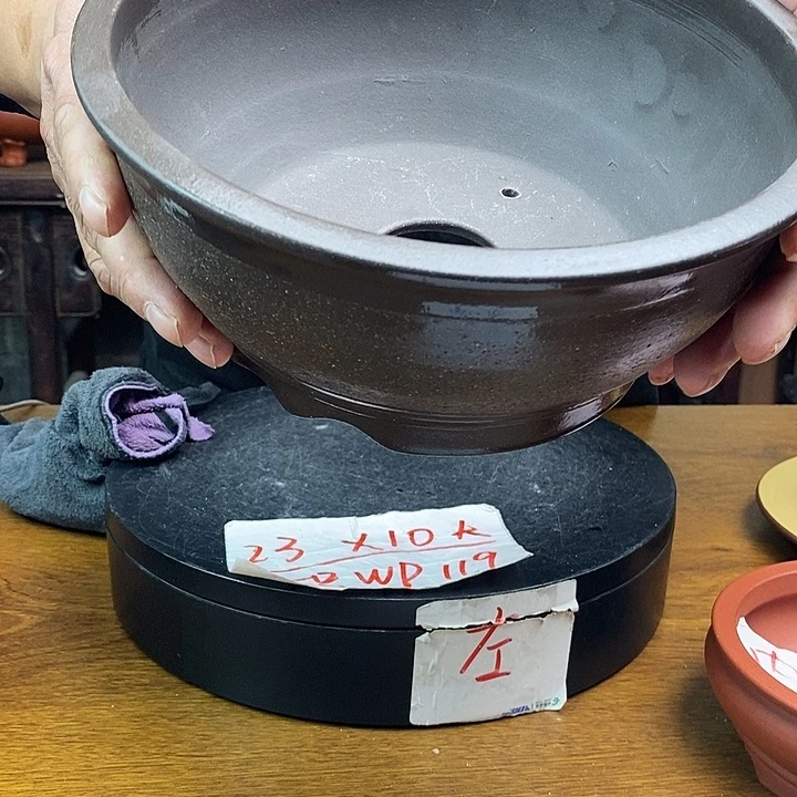 紫砂花盆货号一只WP119