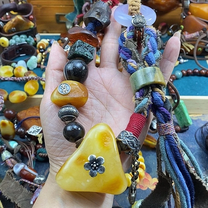 蜜蜡未镶嵌项链项链