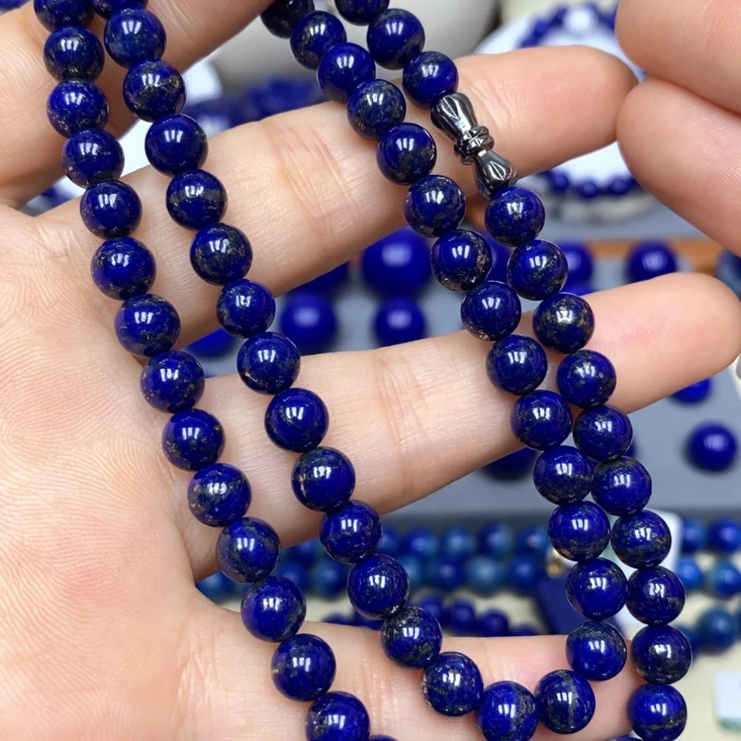 青金石未镶嵌颈饰