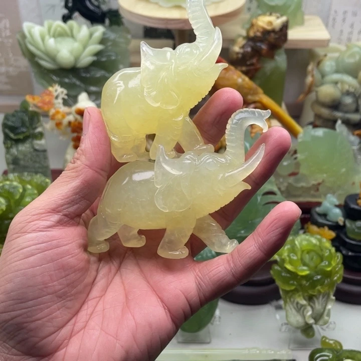 蛇纹石玉未镶嵌四大名玉手把