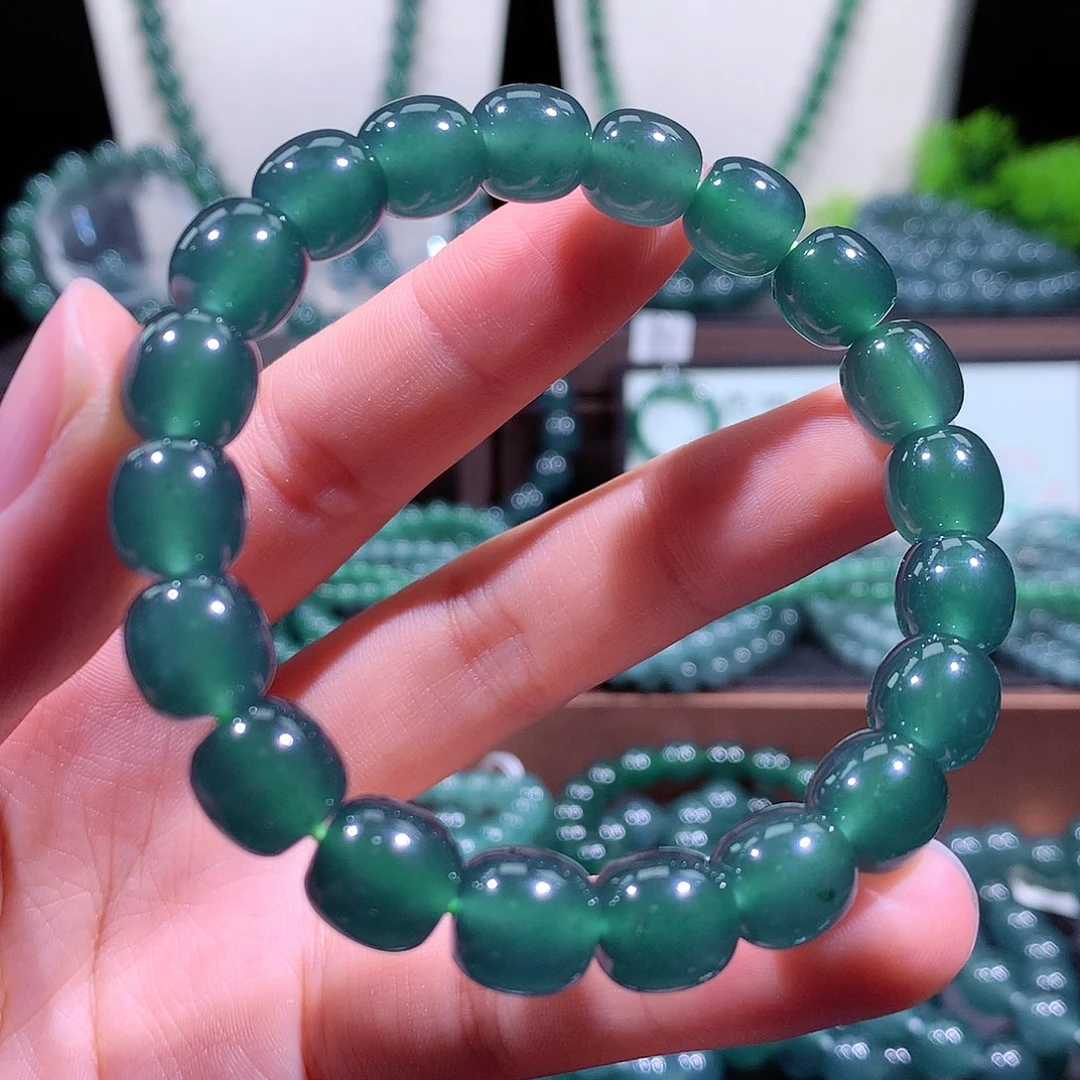 西***儿翡翠未镶嵌手链天然a货翡翠手串10