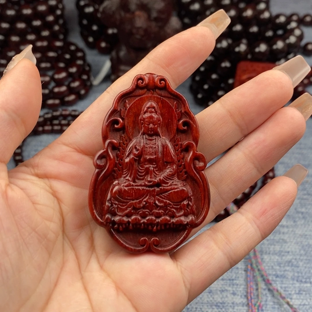 吊坠小叶紫檀观音