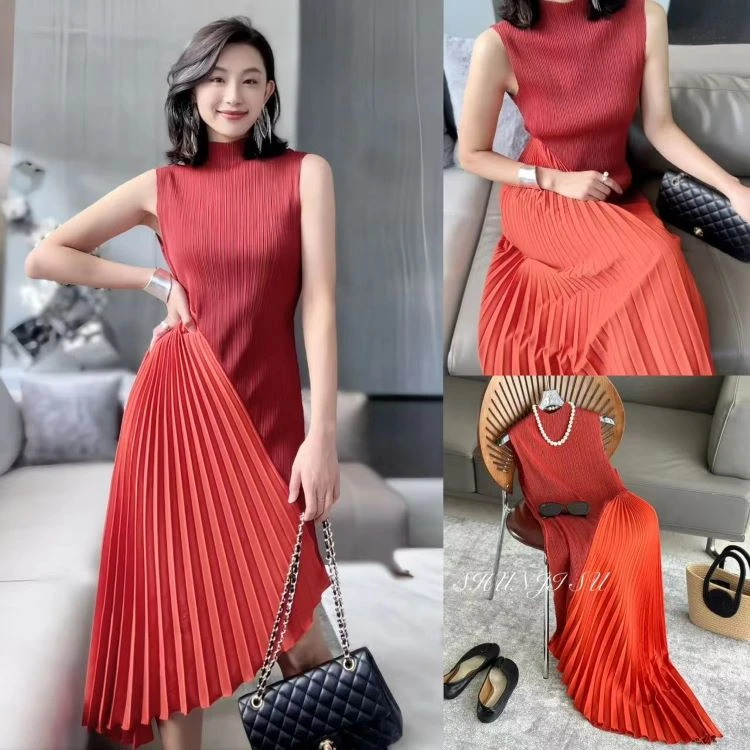 [双重奏]三宅褶皱连衣裙24062875