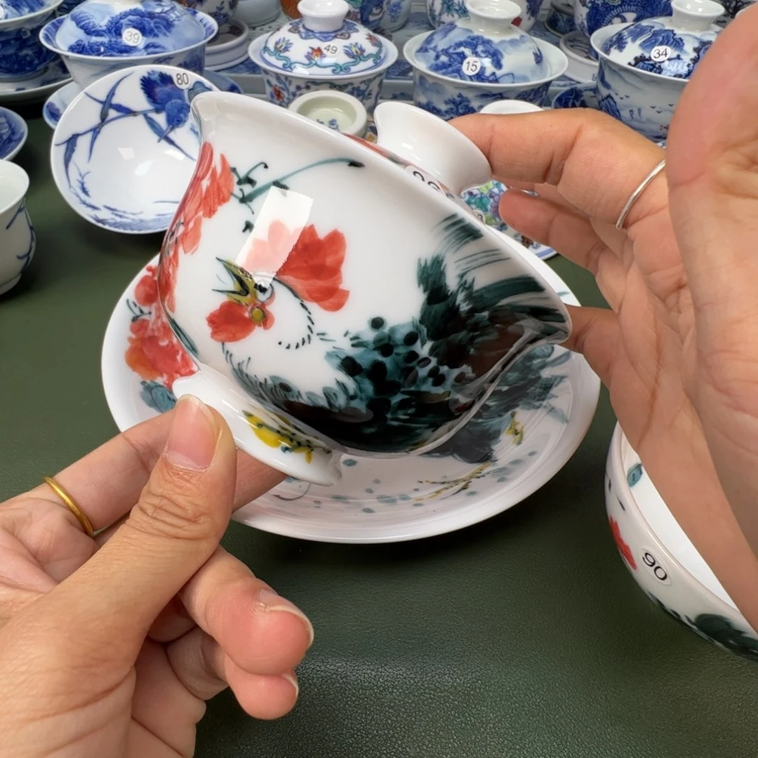 陶瓷景德镇纯手工纯手绘茶具木木86
