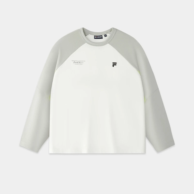 FILA FUISON斐乐潮牌男女同款时尚潮流运动宽松长袖T11U525201F