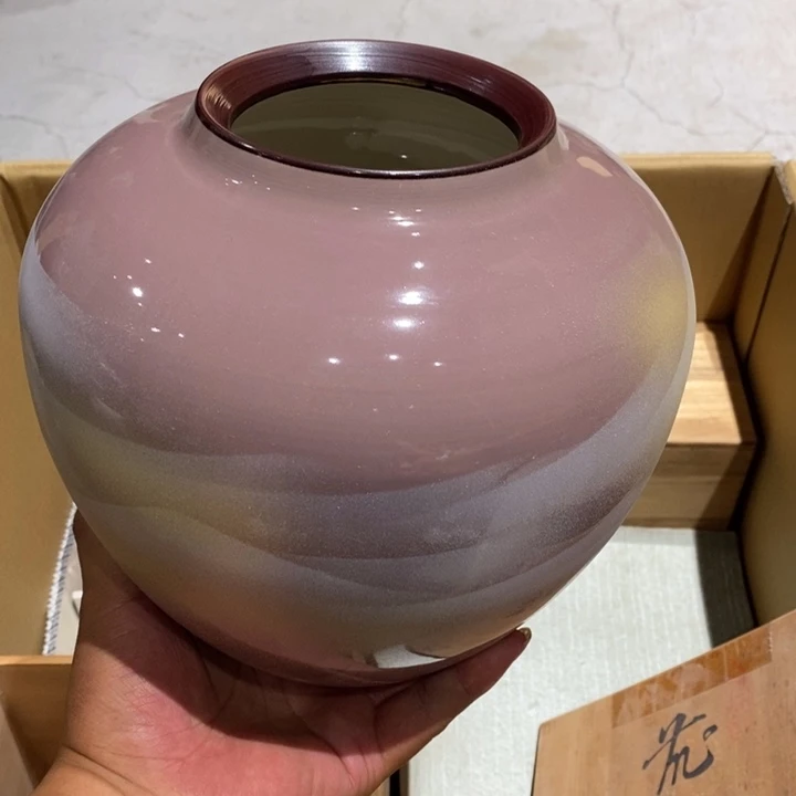 日本九谷花瓶大漏