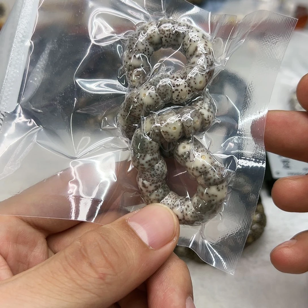 星月菩提手串92卓越糯冰石玉星月菩提单圈猪大肠10