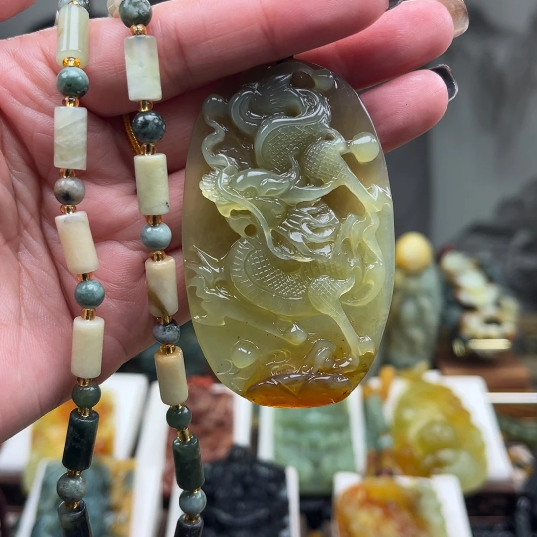 一***夜岫玉未镶嵌挂件挂件