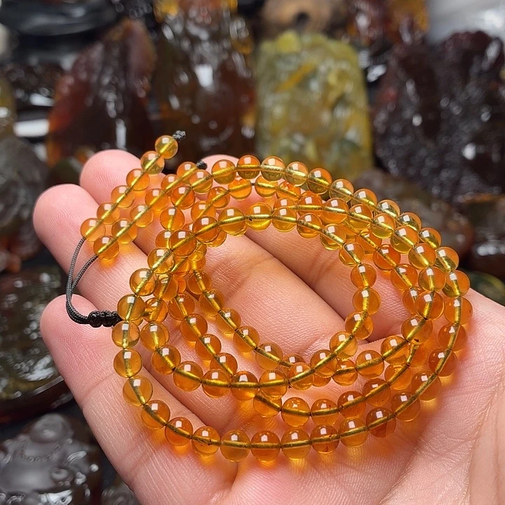 琥珀未镶嵌颈饰5➕金53