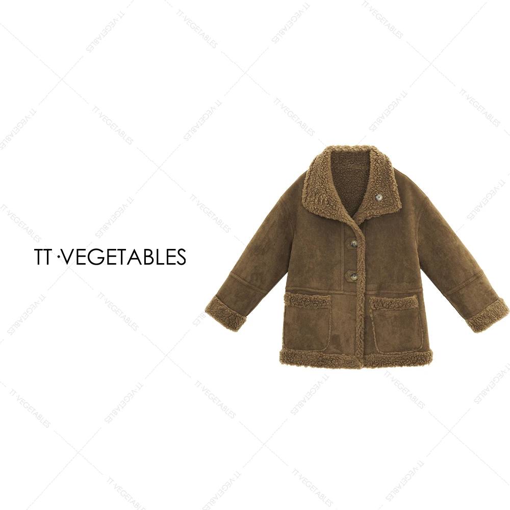 噢芬/小个子 【枕香】百分百绵羊毛秋冬重磅宽松气质毛毛外套522457