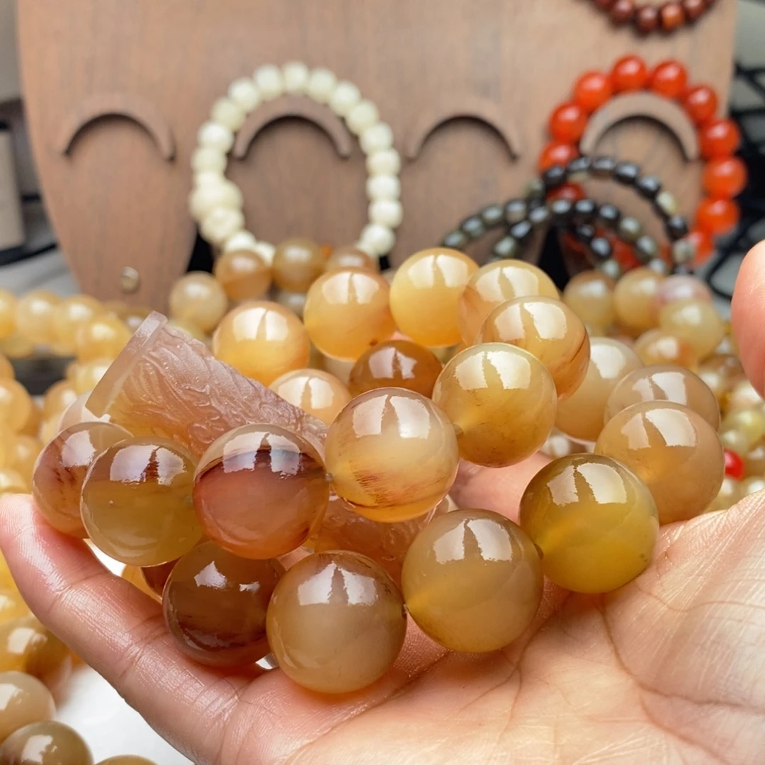 香***）珐琅非金属2 0粉血手串