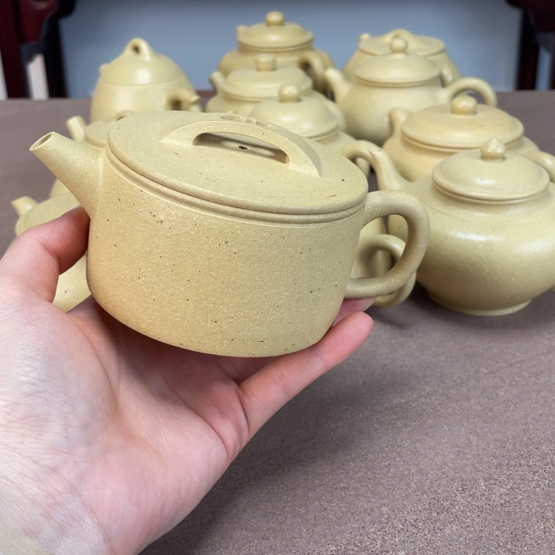 本山绿泥茶壶汉瓦200毫升