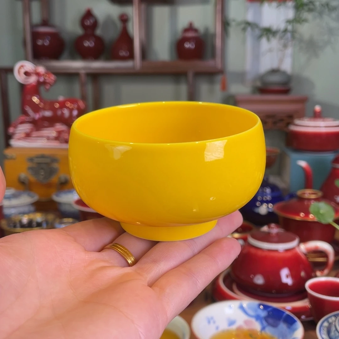 田*亮清欢雅玩原矿帝王黄禅定杯