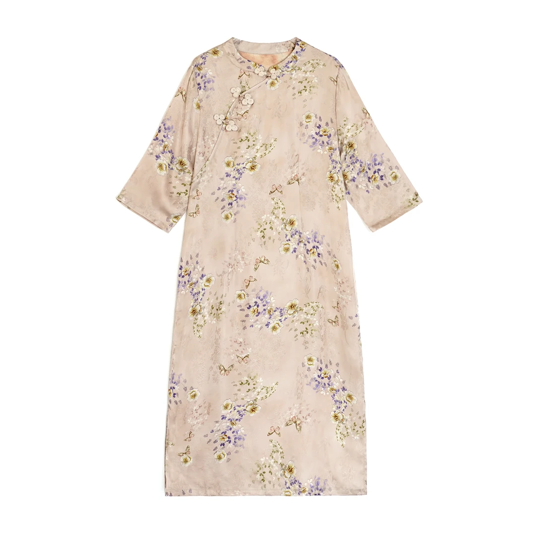 （素雅）连衣裙改良中式春夏季女装宽松连衣裙 FS24122803