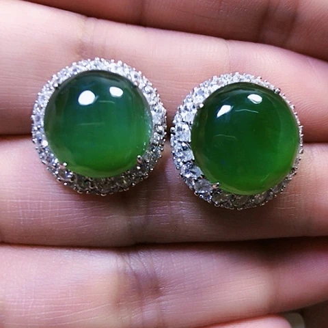 和田玉银S925镶嵌戒指