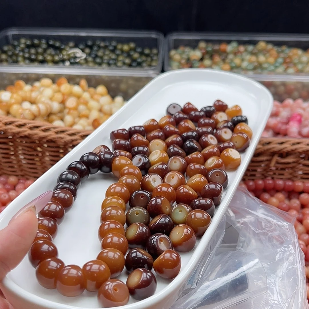 白玉菩提吊坠q14mm/20+2颗巧克力蒜瓣