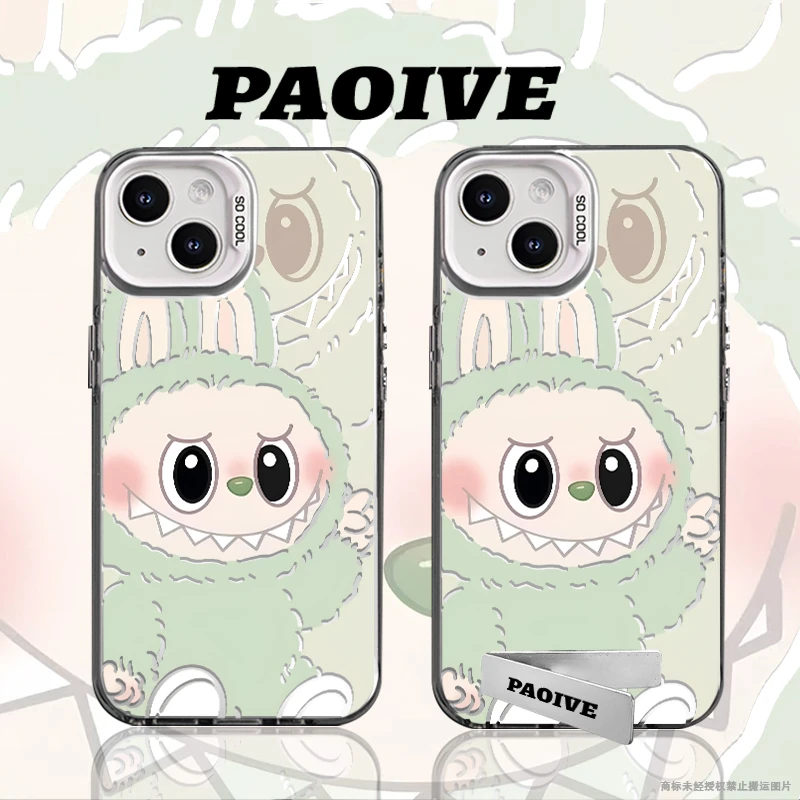 拉布布创意适用苹果华为vivoiPhone小米三星防摔彩银手机壳