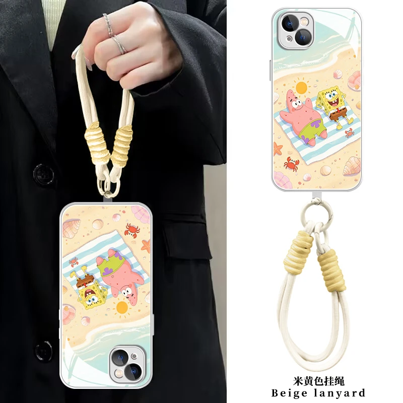 【苹果/华为/荣耀/OPPO/vivo/小米】沙滩海绵大星液态玻璃手机壳