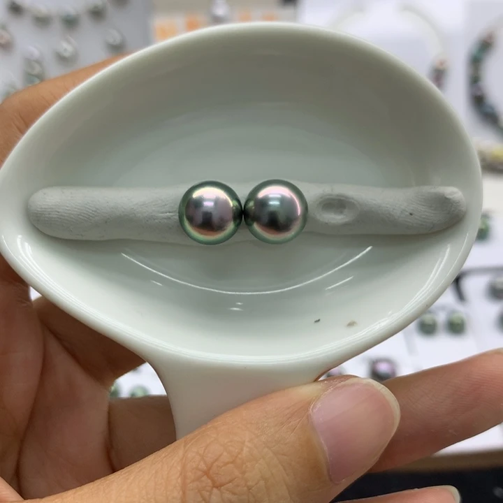 海水珍珠裸珠绿皮紫心