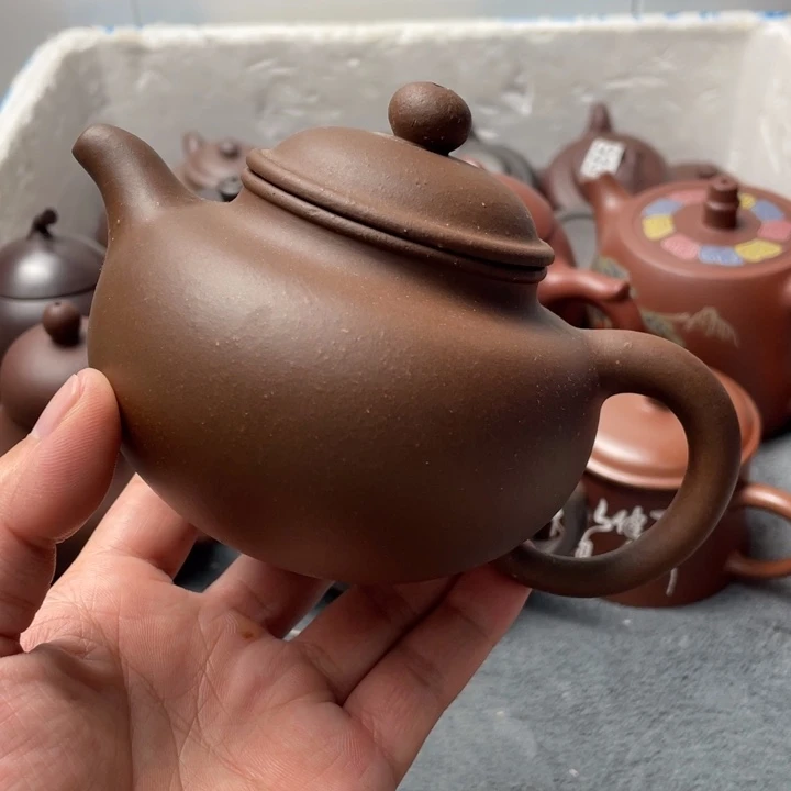 茶壶紫砂紫砂微瑕做粗糙流口水