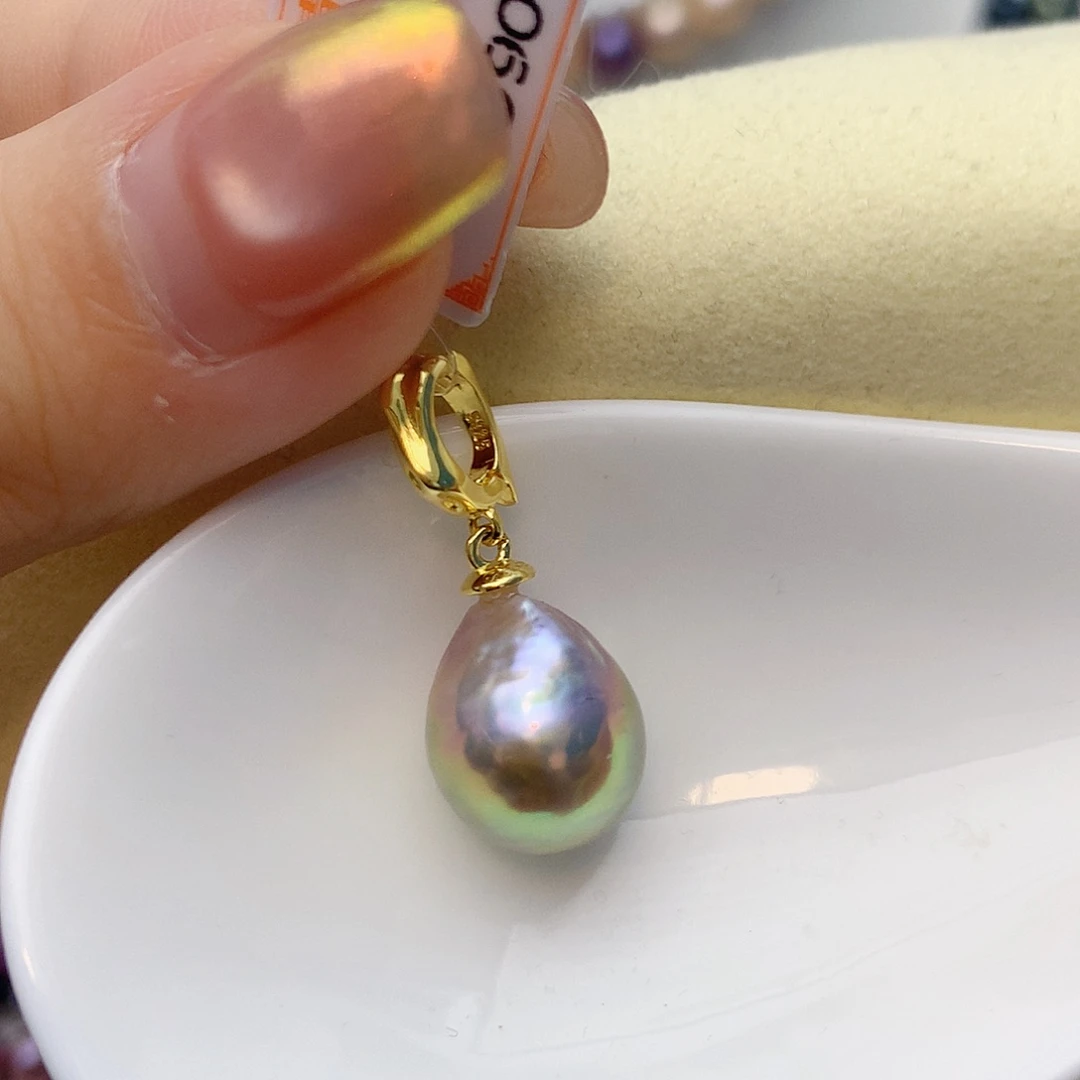 淡水珍珠银S925镶嵌颈饰W46