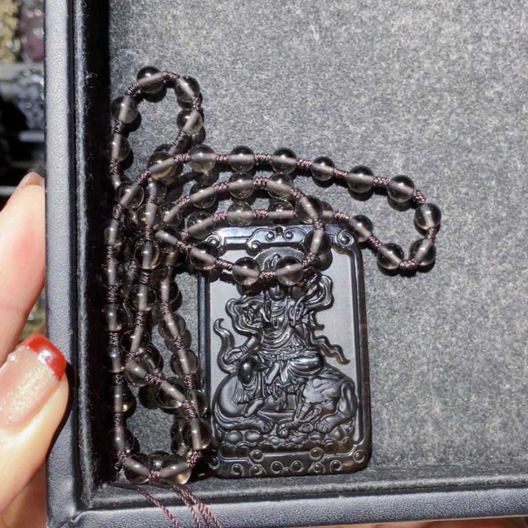 【闪购商品】黑曜岩吊坠(赠链)未镶嵌诗***华