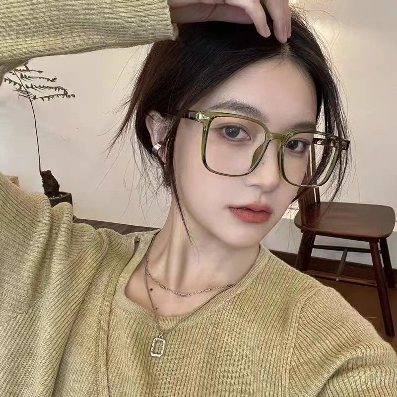 轻便TR90防蓝光眼镜大脸素颜显瘦眼镜女网红款近视眼镜可配度数男