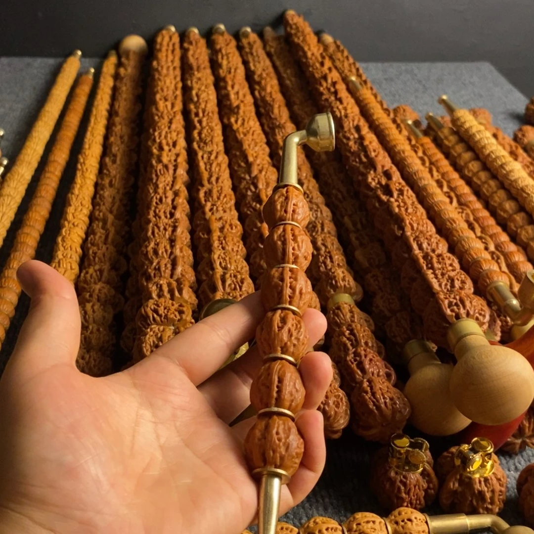 文玩核桃吊坠李*工艺品烟袋