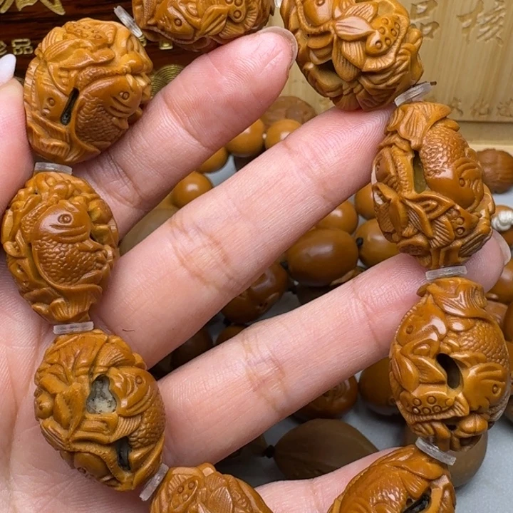 手串/手链橄榄核鱼戏莲花
