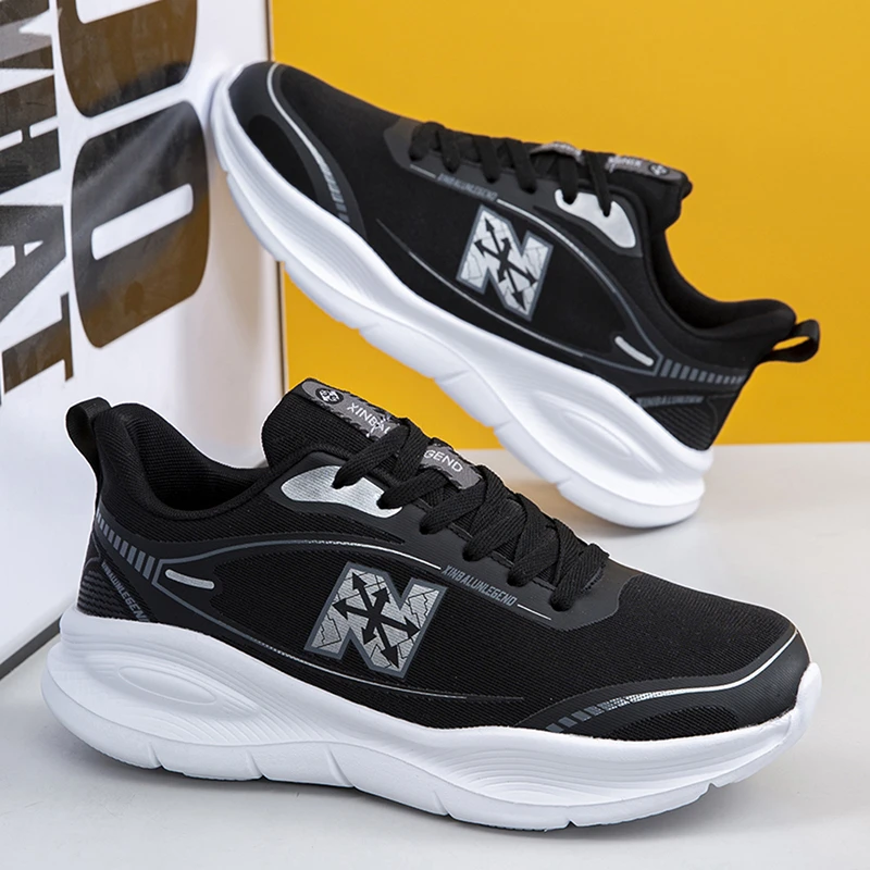 夏季新款网面N字鞋薄款厚底情侣款男女跑步鞋时尚百搭潮鞋