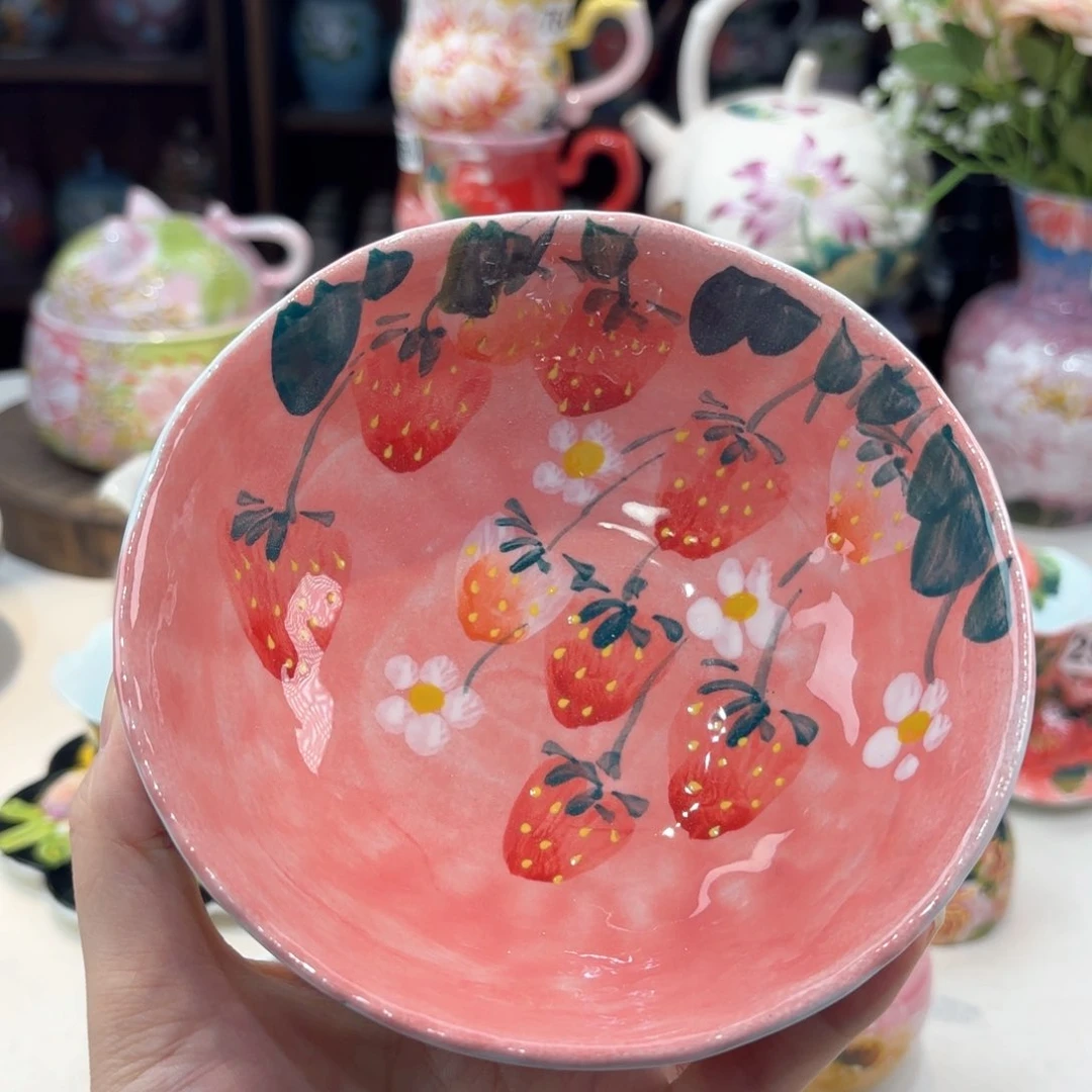 景德镇手绘高温釉下彩陶瓷茶具