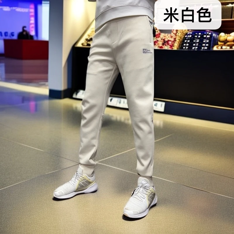 狼瓜 夏季薄款 莫代尔 冰感棉面料高密刺绣高弹力休闲裤