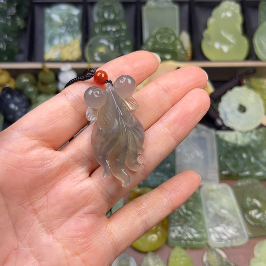 蛇纹石玉未镶嵌吊坠(赠链)