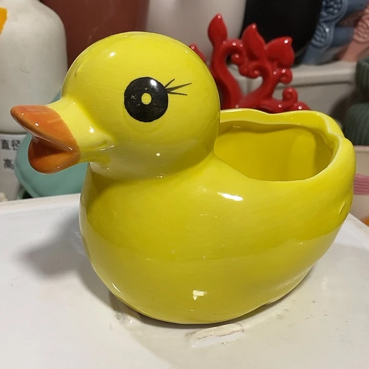 陶瓷花盆有孔 瑕疵针孔漏釉介意勿拍 口高