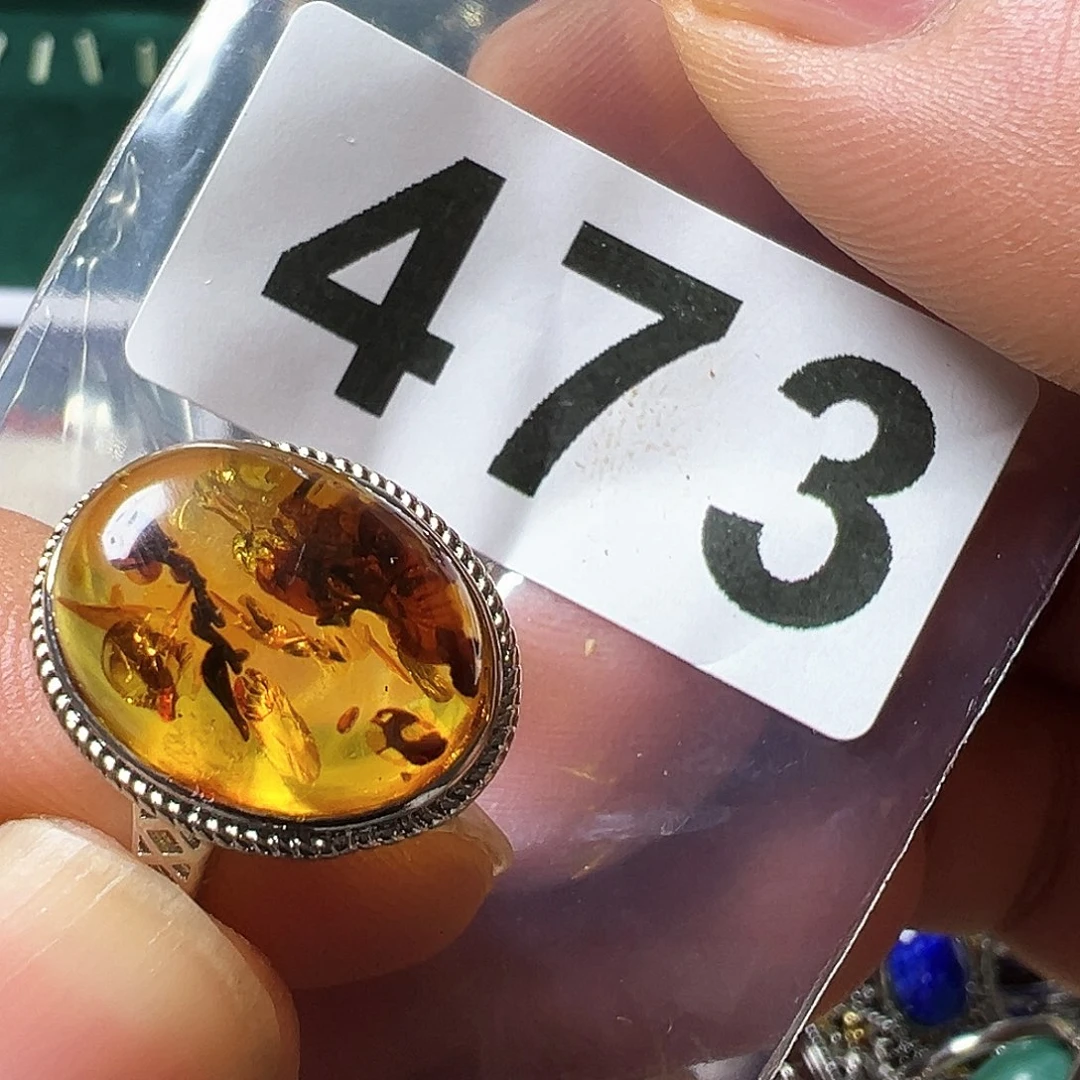 琥珀（花珀）戒指未镶嵌