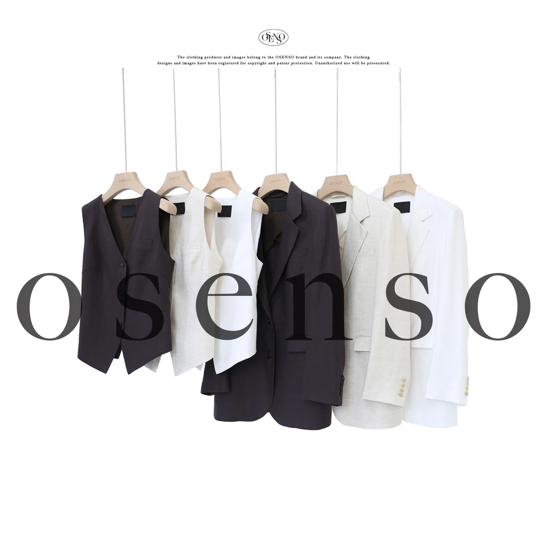 OSENSO"米兰达"时尚气质休闲西装+马甲TZ250303时尚气质通勤装