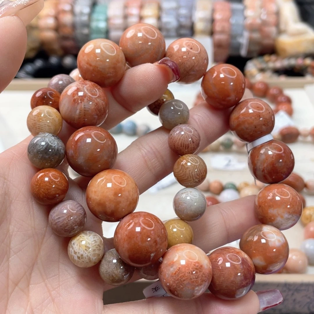 硅化珊瑚（珊瑚玉）手链未镶嵌安*?996