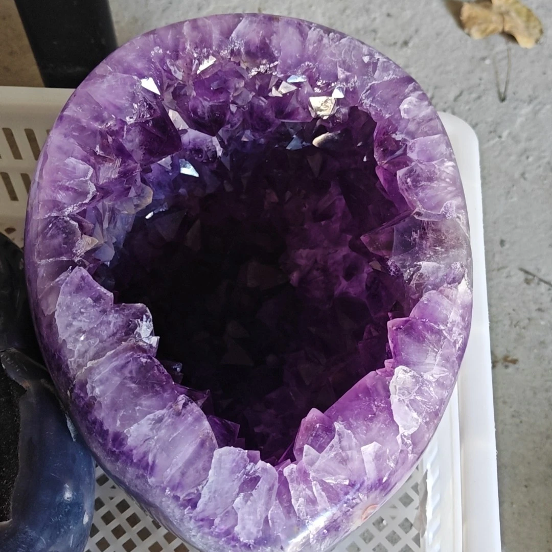 天然紫水晶大龙蛋巴西紫罗兰大牙