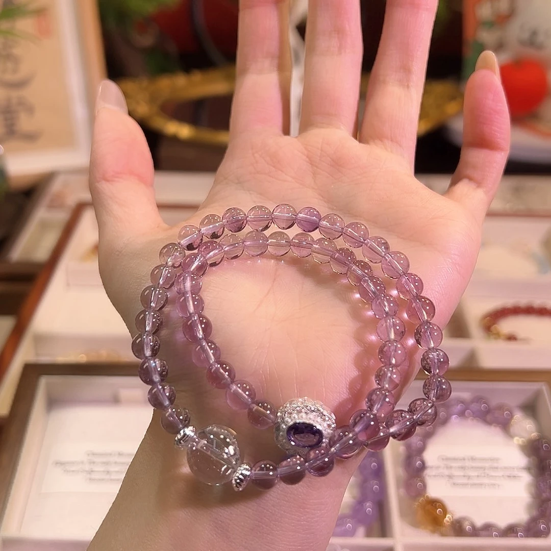 水晶手链未镶嵌紫水晶双